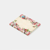 Blume mit Schmetterlingen Post-it Klebezettel (angewinkelt)