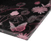 Blume mit Schmetterlingen  Schneidebrett (Ecke)