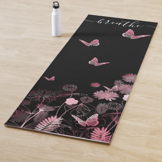 Blume mit Schmetterlingen Yogamatte (Beispiel)