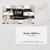 Blume mit schmetternden Schmetterlingen Visitenkarte (Vorne/Hinten)