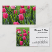 Blume mit schönen Frühlingspinken. Garten mit Blum Visitenkarte (Vorne/Hinten)