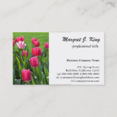 Blume mit schönen Frühlingspinken. Garten mit Blum Visitenkarte (Rückseite)