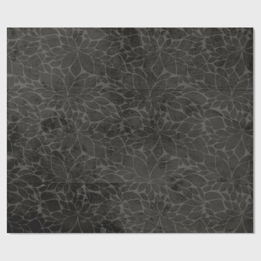 Blume mit schwarzem Flor Geschenkpapier (Flach)