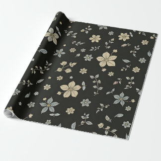 Blume mit schwarzem Hintergrund Geschenkpapier