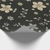 Blume mit schwarzem Hintergrund Geschenkpapier (Ecke)
