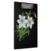 Blume mit schwarzem Hintergrund Klemmbrett (Rechts)