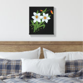 Blume mit schwarzem Hintergrund Leinwanddruck (Insitu (Schlafzimmer))