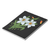 Blume mit schwarzem Hintergrund Notizblock (Rotiert)