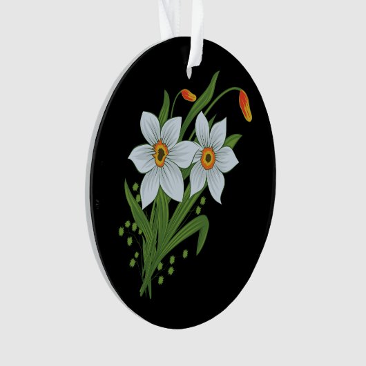 Blume mit schwarzem Hintergrund Ornament (Vorderseite)