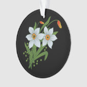 Blume mit schwarzem Hintergrund Ornament (Vorderseite)