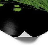 Blume mit schwarzem Hintergrund Poster (Ecke)