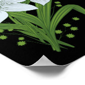 Blume mit schwarzem Hintergrund Poster (Ecke)