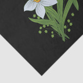 Blume mit schwarzem Hintergrund Seidenpapier (Ausschnitt)