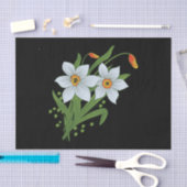 Blume mit schwarzem Hintergrund Seidenpapier (Handwerk)