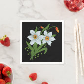 Blume mit schwarzem Hintergrund Serviette (Beispiel)