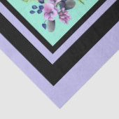 Blume mit schwarzem Raven und gemischten Wasserfar Seidenpapier (Ausschnitt)