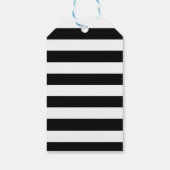 Blume mit schwarzem und weißem Streifen - Geschenk Geschenkanhänger (Rückseite)