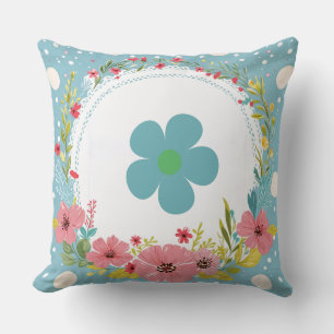 Blume mit Sky Color Throw Kissen
