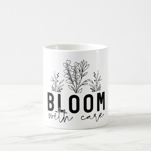 Blume mit Sorgfalt Kaffeetasse (Mittel)
