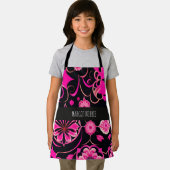 Blume mit surrealen Motiven Rosa Blumenmuster Schürze (Insitu)