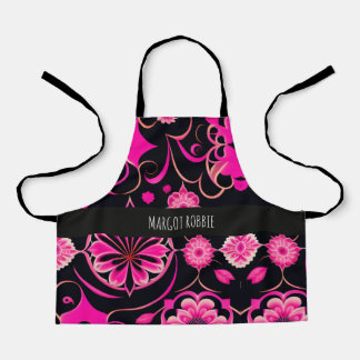 Blume mit surrealen Motiven Rosa Blumenmuster Schürze
