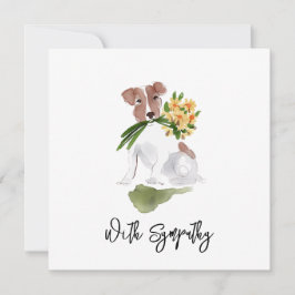 Blume mit SYPATHISCHEM Pet-Memorial Sweet Hund Karte