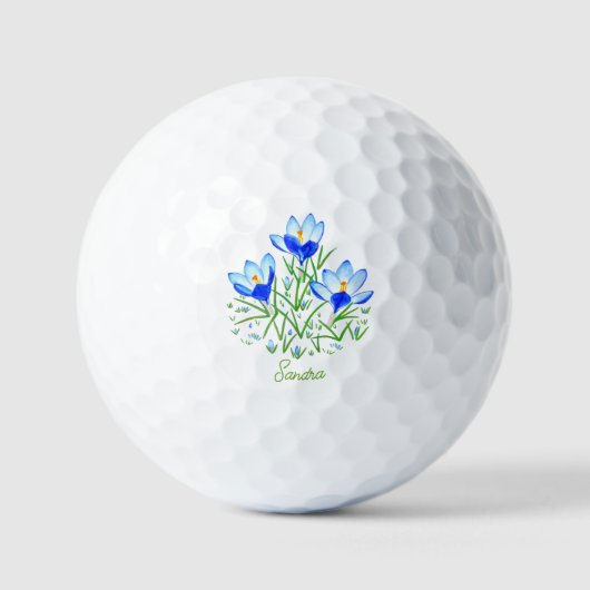 Blume mit Text Golfball (Vorderseite)