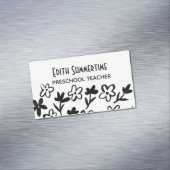 Blume mit Tintenkarte Magnetische Visitenkarte (Beispiel)