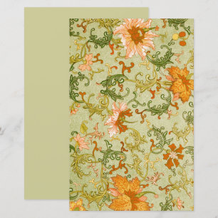 Blume mit Vintagen chinesischen Zierschriften