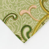 Blume mit Vintagen chinesischen Zierschriften Fleecedecke (Ecke)