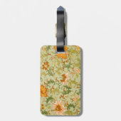 Blume mit Vintagen chinesischen Zierschriften Gepäckanhänger (Rückseite vertikal)