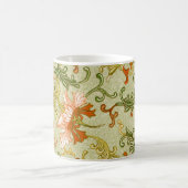 Blume mit Vintagen chinesischen Zierschriften Kaffeetasse (Mittel)