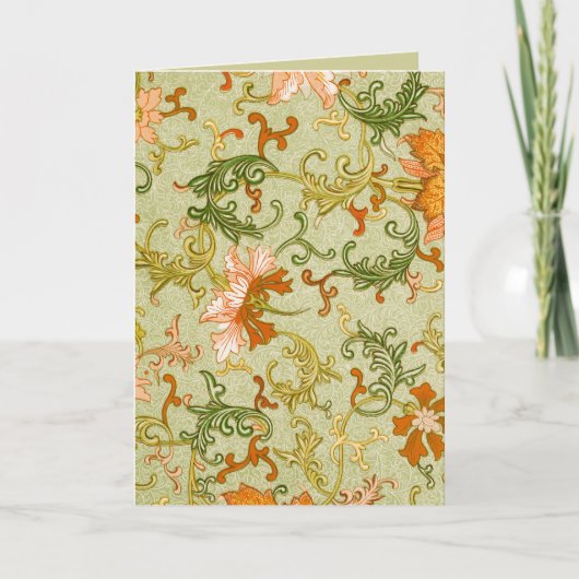 Blume mit Vintagen chinesischen Zierschriften Karte (Vorderseite)