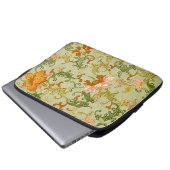 Blume mit Vintagen chinesischen Zierschriften Laptopschutzhülle (Vorne Knopf)