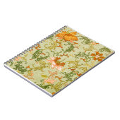 Blume mit Vintagen chinesischen Zierschriften Notizblock (Linke Seite)