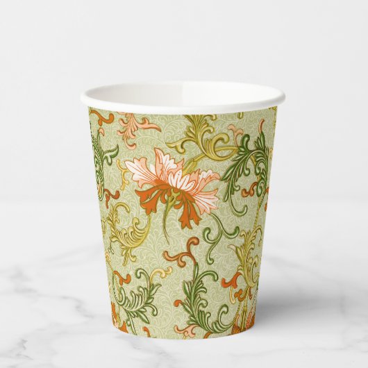 Blume mit Vintagen chinesischen Zierschriften Pappbecher (Links)