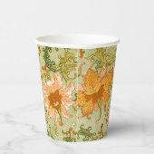 Blume mit Vintagen chinesischen Zierschriften Pappbecher (Rechts)