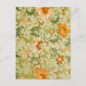 Blume mit Vintagen chinesischen Zierschriften Postkarte (Vorderseite)