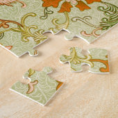 Blume mit Vintagen chinesischen Zierschriften Puzzle (Seite)