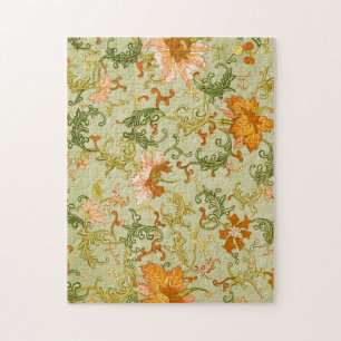 Blume mit Vintagen chinesischen Zierschriften Puzzle