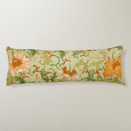 Blume mit Vintagen chinesischen Zierschriften Seitenschläferkissen (Rückseite)