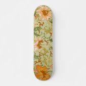 Blume mit Vintagen chinesischen Zierschriften Skateboard (Vorne)