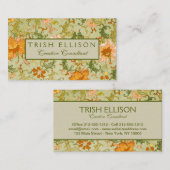 Blume mit Vintagen chinesischen Zierschriften Visitenkarte (Vorne/Hinten)