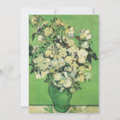 Blume mit Vintager Rose Einladung (Rückseite)