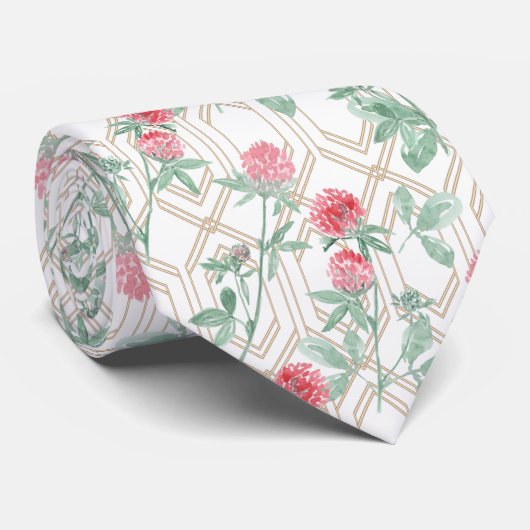 Blume mit Wasserfarben. Krawatte (Gerollt)