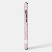 Blume mit weißem Blumenrosa iPhone Hülle (Linke Seite)