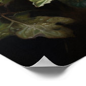 Blume mit weißem Hibiskus Art Print Poster (Ecke)