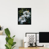 Blume mit weißem Hibiskus Art Print Poster (Heimbüro)