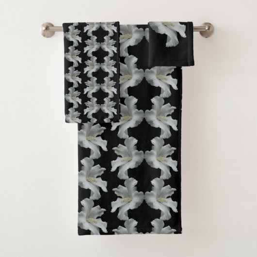 Blume mit weißem Hibiskus Badhandtuch Set (Insitu)