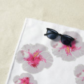 Blume mit weißem Hibiskus Strandtuch (Beispiel)